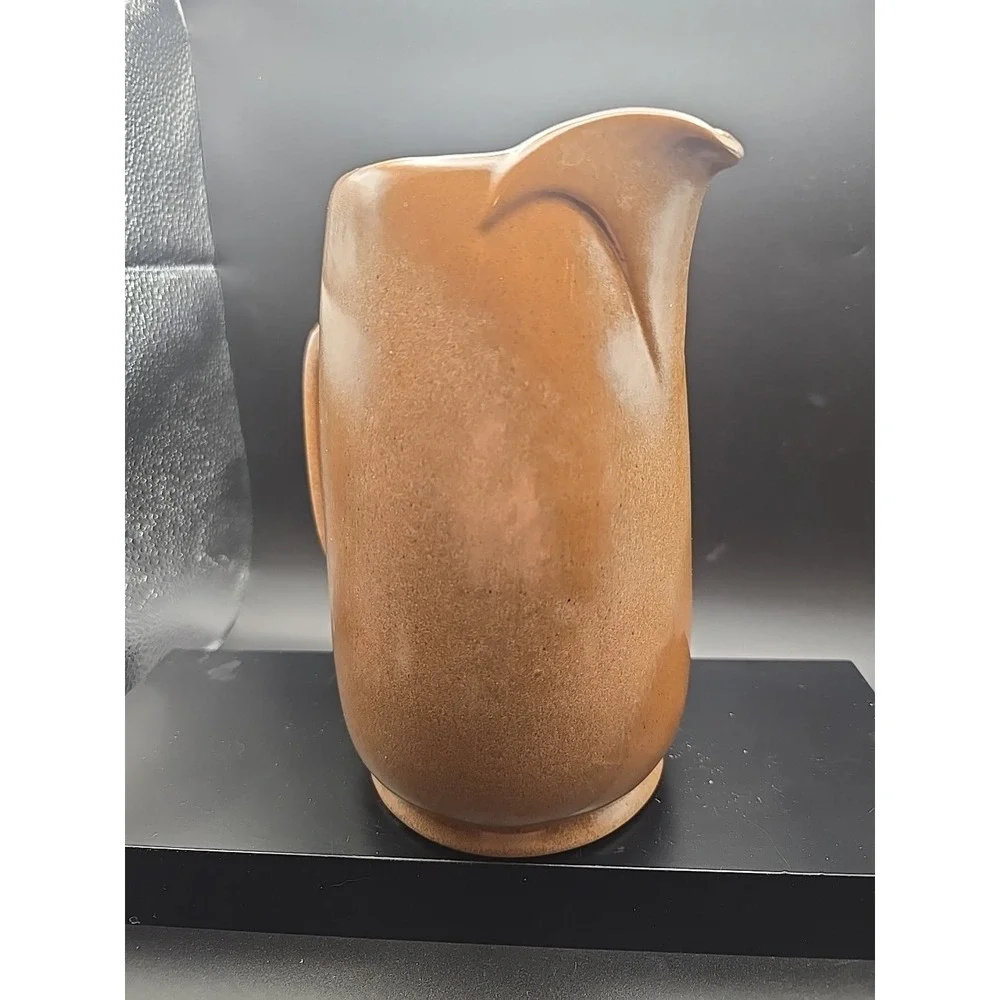 Frankoma Pottery Water Pitcher Lazy Bones‎ #81 Brown Mocha